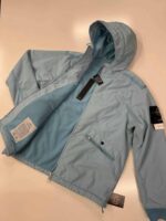 Stone Island 41531 David Light-TC layered hooded jacket in sky blue. - Image 3