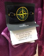 Stone Island G0224 Modified Panama 6/3 HT Nylon + Leather With Primaloft®-Tc Gilet In Purple - Image 7