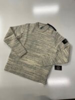 Stone Island 532D3 Crewneck knit in a two-color wool and nylon yarn    -    Large / p2p 23.5”