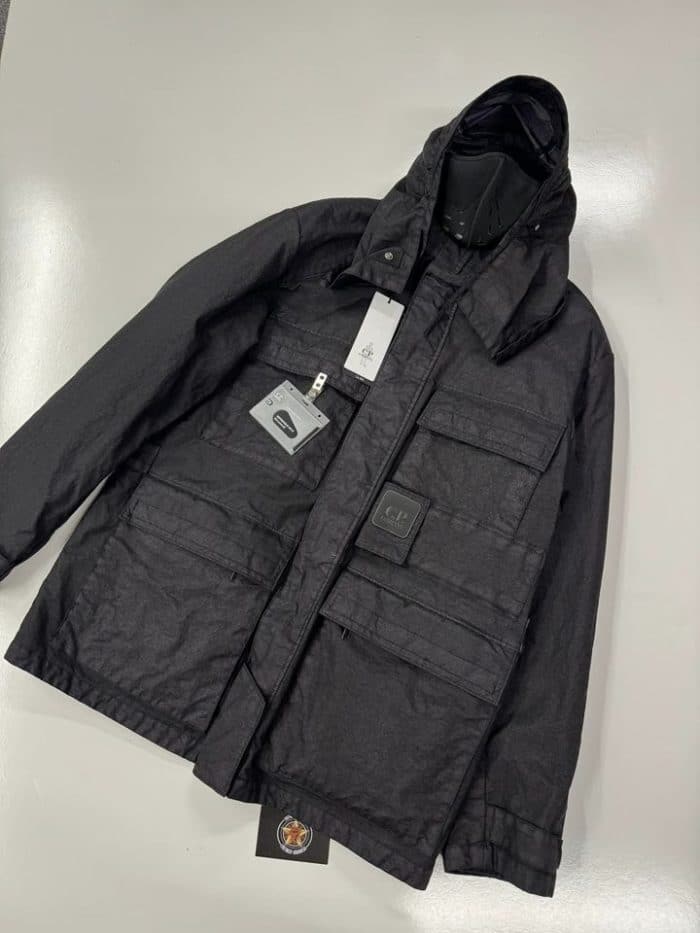 C.P. Company Metropolis Series Co-ted Hooded 2 in 1 Jacket In Black - Size 50 / Large / 23.5” p2p - Image 1