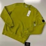 CP Company Brushed & Emerized Diagonal Fleece Sweatshirt. - Yellow