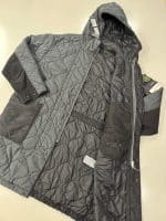 Stone Island 70133 50 Fili Quilted-tc Parka Jacket In Lead Grey - Large / p2p 26” - Image 3