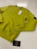 CP Company Brushed & Emerized Diagonal Fleece Sweatshirt. - Yellow - Image 3