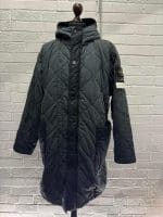 Stone Island 70133 50 Fili Quilted-tc Parka Jacket In Lead Grey - Large / p2p 26” - Image 6