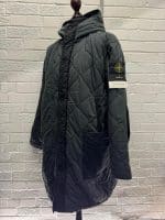 Stone Island 70133 50 Fili Quilted-tc Parka Jacket In Lead Grey - Large / p2p 26” - Image 7