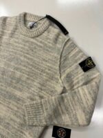 Stone Island 532D3 Crewneck knit in a two-color wool and nylon yarn    -    Large / p2p 23.5” - Image 4