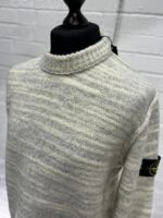 Stone Island 532D3 Crewneck knit in a two-color wool and nylon yarn    -    Large / p2p 23.5” - Image 5