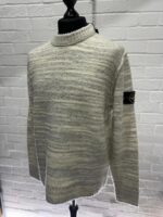 Stone Island 532D3 Crewneck knit in a two-color wool and nylon yarn    -    Large / p2p 23.5” - Image 6
