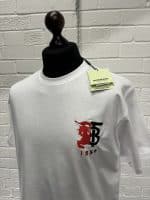 Burberry Hesford cotton T-shirt in white - Image 6