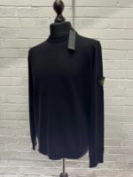 Stone Island 510C4 Crewneck knit in pure light wool. - Black - Large / p2p 22” - Image 5