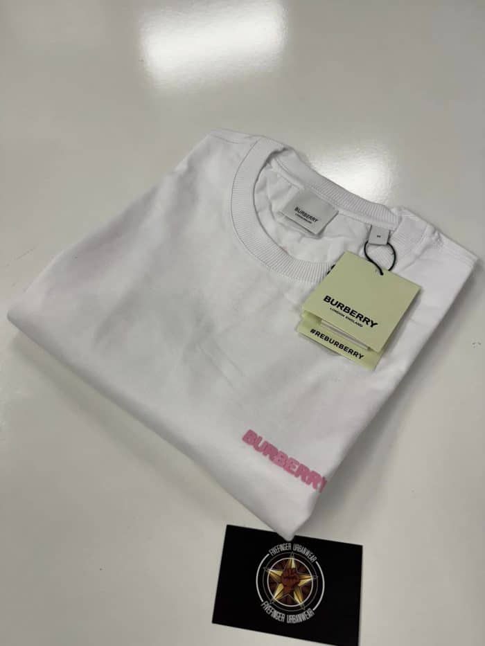 Burberry Shoreham logo-print cotton T-shirt in white - Image 1