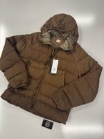 C.P. Company Eco-Chrome R Hooded Down Goggle Jacket  in Chestnut Brown