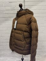 C.P. Company Eco-Chrome R Hooded Down Goggle Jacket  in Chestnut Brown - Image 9
