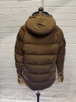 C.P. Company Eco-Chrome R Hooded Down Goggle Jacket  in Chestnut Brown - Image 10