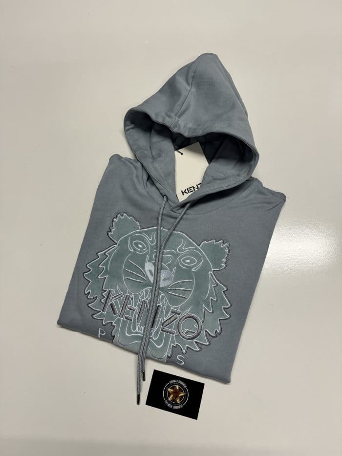 KENZO Festive Tiger Original hooded sweatshirt in blue. - Image 3