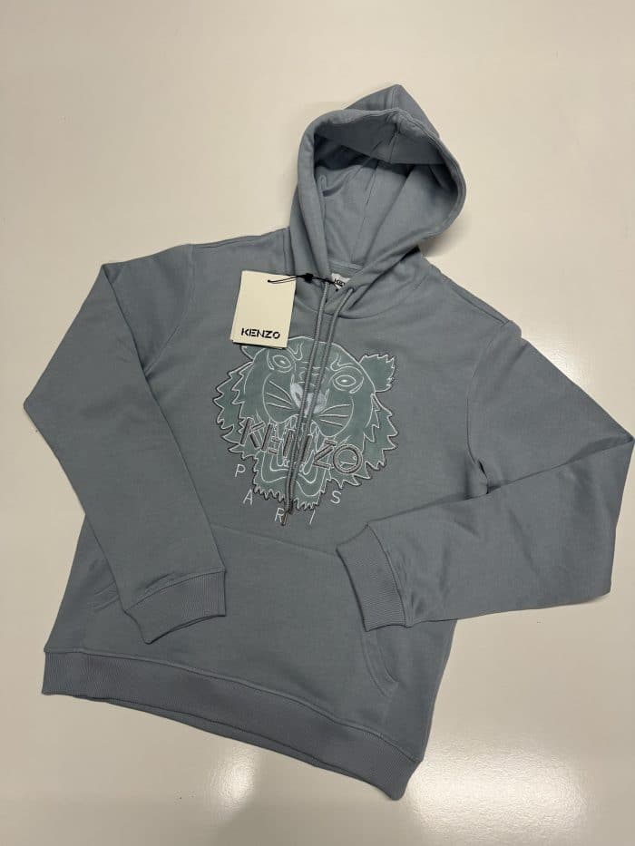 KENZO Festive Tiger Original hooded sweatshirt in blue. - Image 1
