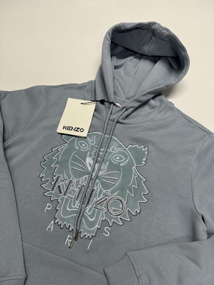 KENZO Festive Tiger Original hooded sweatshirt in blue. - Image 4
