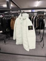 Stone Island 70333 Naslan Down -Tc- Hooded Parka in Mint Green -  Small / 23.5” p2p outer - Image 2