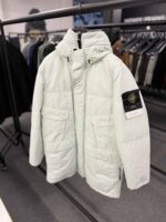 Stone Island 70333 Naslan Down -Tc- Hooded Parka in Mint Green -  Small / 23.5” p2p outer - Image 4