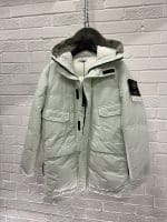 Stone Island 70333 Naslan Down -Tc- Hooded Parka in Mint Green -  Small / 23.5” p2p outer - Image 8
