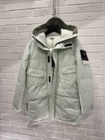 Stone Island 70333 Naslan Down -Tc- Hooded Parka in Mint Green -  Small / 23.5” p2p outer - Image 8