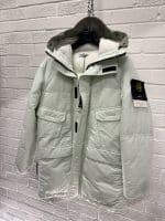 Stone Island 70333 Naslan Down -Tc- Hooded Parka in Mint Green -  Small / 23.5” p2p outer - Image 9