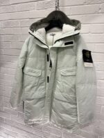 Stone Island 70333 Naslan Down -Tc- Hooded Parka in Mint Green -  Small / 23.5” p2p outer - Image 9