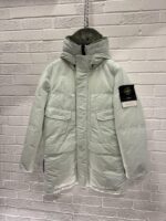 Stone Island 70333 Naslan Down -Tc- Hooded Parka in Mint Green -  Small / 23.5” p2p outer - Image 10