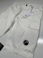 CP Company 268A Bermuda Cargo shorts in Twill Stretch. - White - Image 2