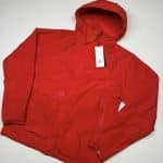 CP company Metropolis Series Hooded Memri Utility Jacket in fiery red