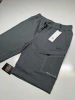 CP Company Diagonal Raised Fleece Metropolis Jogging Bermuda in Grey - Image 3