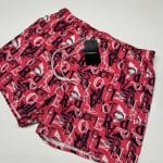 Emporio Armani swimwear beachwear shorts all over logo print - red/white/navy  print 211740