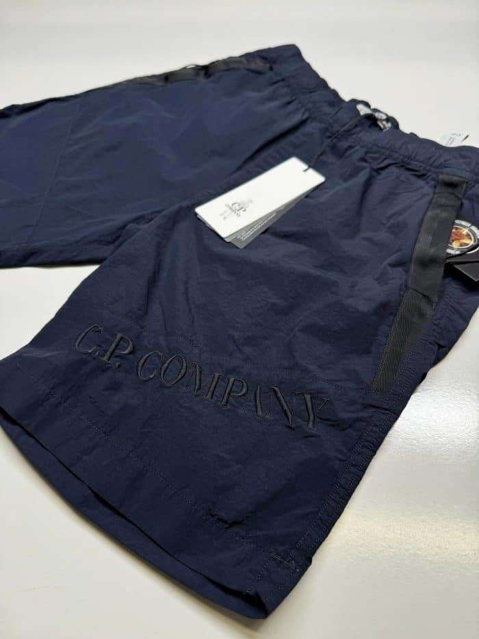 CP Company Mens 277A Flatt nylon boxer swim shorts in Navy - Image 1