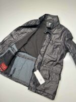 CP Company Lino Wax Field Jacket in black. - Image 5