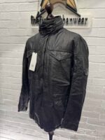 CP Company Lino Wax Field Jacket in black. - Image 7
