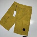 CP Company Mens 254A Chrome bermuda Cargo shorts in golden nugget