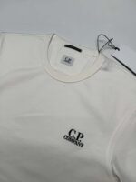 CP Company Mercerized Jersey reg fit 30/2 twisted T-Shirt in white - Image 3