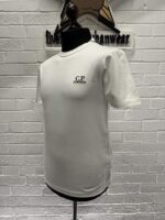 CP Company Mercerized Jersey reg fit 30/2 twisted T-Shirt in white - Image 6