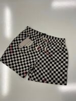 Palm Angles multicolour Damier print swim shorts-     Small  / w30”