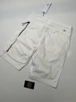 CP Company 250A Bermuda Cargo Shorts in 50 fili stretch - White - Image 2