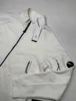 CP Company Diagonal Raised Fleece Open Sweatshirt in Gauze White - XXL / p2p 25.5” - Image 2