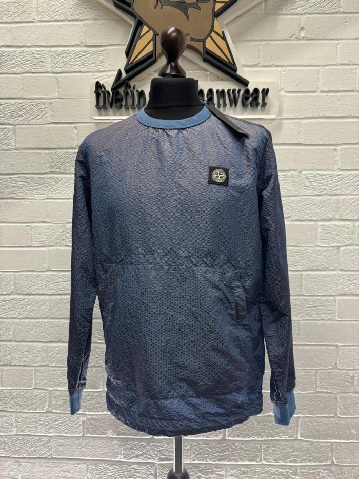Stone Island 62434 Poly-colour Frame-tc Crewneck Sweatshirt in Blue - Small p2p 22” - Image 7