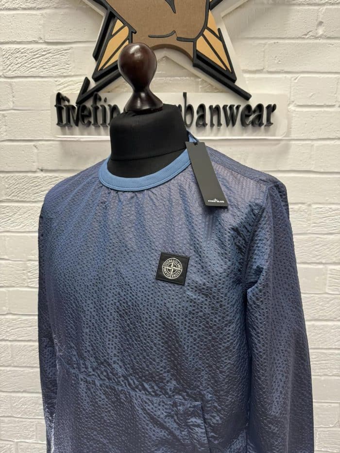Stone Island 62434 Poly-colour Frame-tc Crewneck Sweatshirt in Blue - Small p2p 22” - Image 9