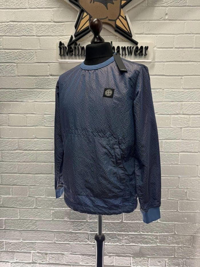 Stone Island 62434 Poly-colour Frame-tc Crewneck Sweatshirt in Blue - Small p2p 22” - Image 10