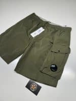 CP Company Mens 276A Chrome boxer swim shorts in Green - Image 2