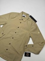 Stone Island 12501 Long sleeve shirt in lightweight cotton canvas -   Light Brown  -  Small / p2p 22” - Image 3