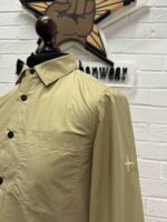 Stone Island 12501 Long sleeve shirt in lightweight cotton canvas -   Light Brown  -  Small / p2p 22” - Image 5