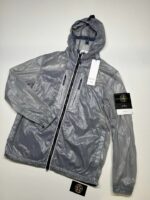 Stone Island 43034 LUCIDO-TC_PACKABLE Hooded Jacket in Lucido-TC  - Grey - Large / p2p 23”