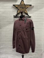 Stone Island 110WN T.co 'old' Overshirt in Wine - Large / 23.5” p2p - Image 5