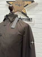 Stone Island 12501 Long sleeve shirt in lightweight cotton canvas - Dark Brown  -  Small / p2p 22” - Image 6
